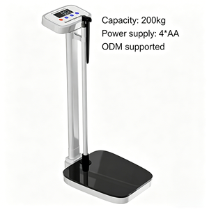 Balance corporelle numérique 200 kg pour usage médical et sanitaire, machine de pesée OEM avec fonctions de verrouillage et d'<span class=keywords><strong>affichage</strong></span> de la température - Product Image 1