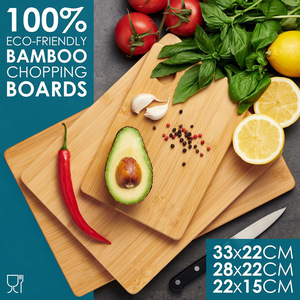 Juego de Tablas de Cortar de Bambú Rectangulares Antibacterianas, Tablas de Picar para Cocina, Tabla para Rebanar Frutas - Product Image 3