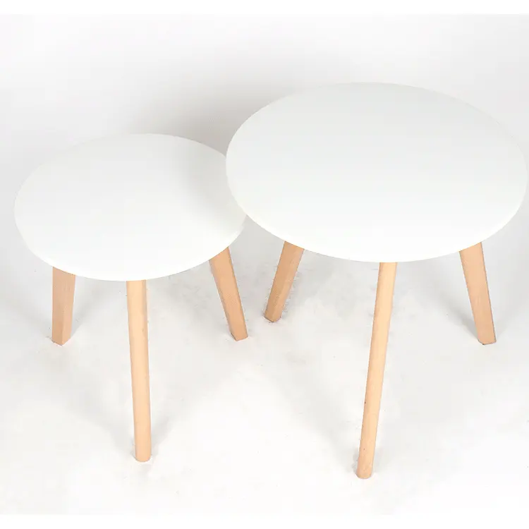 ריהוט עץ נורדי עיצוב מודרני מקונן שולחן תה לבן להארכה גודל ריהוט ביתי ייחודי לשתיית תה