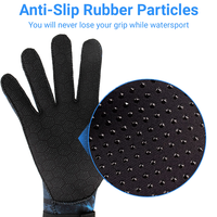 Gants de plongée en néoprène chaud de 3 mm avec imprimé éclairs bleus, gants antidérapants à paume pointillée pour la plongée en apnée, la plongée en eau profonde et la pêche sous-marine