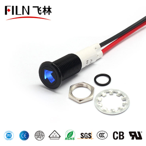 10 Mét Flat Head 12V Led Kim Loại Xe Bật Tín Hiệu Ánh Sáng Với Biểu Tượng Tùy Chỉnh Pilot Lamp Với 20Cm Dây - Product Image 6