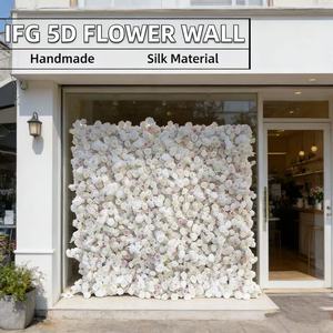 Panneau mural de fleurs artificielles 5D ultra-réaliste 8*9 pieds pour décoration intérieure, toile de fond florale – Grande Vente - Product Image 6