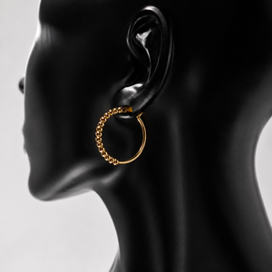 Factory Wholesale Price Fashion Stainless Steel <b>Earrings</b> Waterproof Jewelry Women Hypoallergenic 18K Gold Plated <b>Hoop</b> <b>Earrings</b> - Product Image 2
