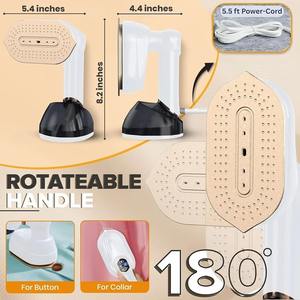 Plancha eléctrica portátil, máquina de planchar colgante para el hogar, máquina de planchar giratoria de alta potencia, máquina de planchar en seco y húmedo - Product Image 5