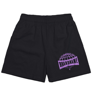 Ensemble T-shirt et short pour homme, col rond noir, avec logo imprimé, style décontracté d'été, tissu tricoté 100% coton, ensemble short d'été pour homme - Product Image 3