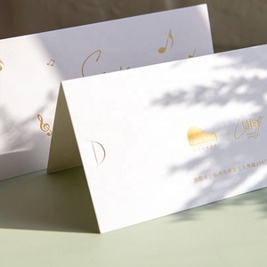 Biểu Tượng Tùy Chỉnh Sang Trọng Matt Trắng Kết Cấu Giấy Dập Nổi Cảm Ơn Bạn Thẻ Với Giấy Phong Bì - Product Image 6