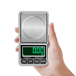 Báscula Digital de Bolsillo Electrónica Mini de 500g x 0.01g para Oro, Plata de Ley y Joyería, Balanza de Gramos - Product Image 1