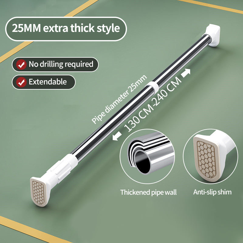 [White 25 pipe diameter] retractable 130-240cm