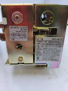 PLC-onderdeel, origineel OETL-NF175SW scheidingsschakelaar, 175A, 3P, 600V, 10PK max., 3-fasig, nieuw, 175 Ampère, 3-polig - Product Image 2