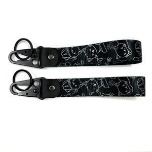 Porte-clés promotionnel en sangle à motif graffiti dessin animé bec d'aigle, cordon court, clip pour badge, pendentif USB, portable B-3238 - Product Image 3