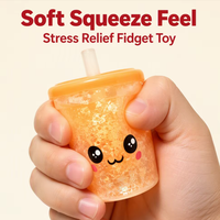 Jouet anti-stress mignon en forme de tasse de thé au lait, jouet à presser à récupération lente, mini jouet de décompression pour enfants et adultes