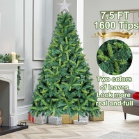 OurWarm Arbre de Noël floqué de 210 cm (7 pieds) avec 1400 branches pour fête de Noël