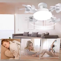 Plafonnier LED moderne et créatif 50-60W avec ventilateur silencieux à télécommande, décoration intérieure