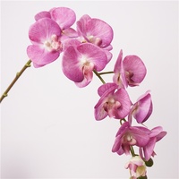 Grande orchidée artificielle Lausanne Phalaenopsis à 10 têtes, aspect réaliste, en plastique, pour décoration de table de mariage ou de maison, toucher hydratant