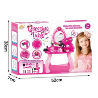 Table de maquillage de jeu d'imitation KSF pour enfants, stimule l'imagination des filles, jouets de beauté et de mode avec miroir réglable