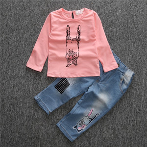 Conjuntos de Ropa para Bebés Niñas al por Mayor: Camisas y Jeans Color Mostaza - Product Image 2