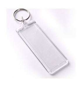 Porte-clés rectangulaire en acrylique X48 8,3*3,3 cm, motif dessin animé imprimé UV, porte-monnaie vierge, pour loisirs créatifs et souvenirs - Product Image 1