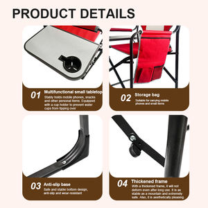 كرسي مخرج محمول خفيف الوزن قابل للطي للبيع بالجملة مع طي من أجل التخييم والمشي لمسافات طويلة - Product Image 3