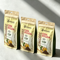 Sacs d'emballage en papier kraft écologiques personnalisés, de qualité alimentaire, imperméables, résistants à l'humidité, à fond carré, avec fenêtre pour thé, noix, biscuits
