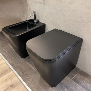 Inodoro y bidé combinados de cerámica blanca, monobloque, para hotel y hogar, modelo Verde Mat Hung, para baño y cocina. - Product Image 2