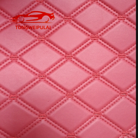 Cuero Sintético de PVC/PU de 60*90cm, Bordado y Acolchado con Pespunte de Diamante, Impermeable, para Asientos de Auto/Tapicería/Sofá/Muebles