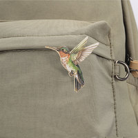 Ensemble de broches colorées en émail souple motif colibri, en alliage de zinc, pour sac à dos, veste, chapeau, revers, accessoire de collection décoratif