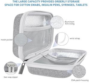 Étui de voyage <span class=keywords><strong>isotherme</strong></span> pour insuline avec logo personnalisé, en EVA rigide, organiseur de médicaments pour diabétiques avec 2 blocs réfrigérants pour les déplacements quotidiens - Product Image 2
