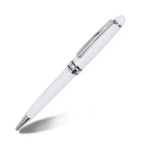 Gloss Piano Black Silver Trim Twist Metal <b>Ballpoint</b> <b>Pen</b>, Classic Luxury Rotating Executive Signature <b>Pen</b> Custom Logo - Product Image 4