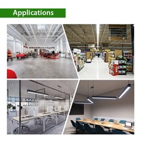 Lot de 4 luminaires LED encastrables, connectables, à intensité variable 0-10V, pour bureaux, grands commerces, hôtels, projets d'éclairage architectural