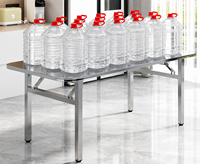 Table à manger pliante moderne résidentielle en acier inoxydable robuste, gain de place pour petits appartements et hôtels, emballage postal Chine