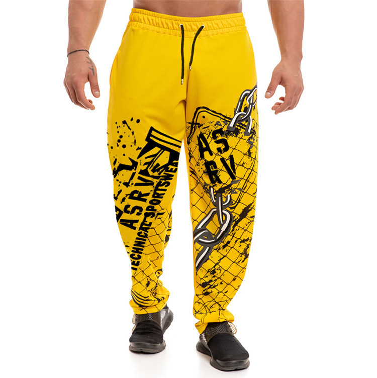 Men's 2021 spring new casual pants men's loose large size trend straight trousers running sports pants