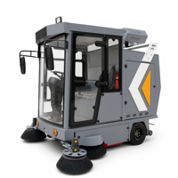 LM-W2200 Nouvelle Balayeuse Électrique Autoportée avec Canon à Brouillard, Contrôle de la Poussière, Feux d'Avertissement, Pneus Pleins, Capacité de Montée de 25%, Vitesse de 20 km/h pour Routes Municipales