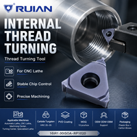 RUIAN 16IR1.00ISOA-RP1020 Plaquettes de filetage en carbure OEM revêtues PVD, emballage en boîte plastique pour fraises en carbure de tour (MOQ 10)