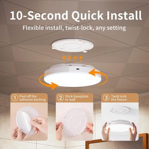 Radar <b>Sensor</b> <b>LED</b> Ceiling <b>Light</b> Rechargeable Wireless Remote Control <b>Motion</b> Activated <b>Light</b> - Product Image 4