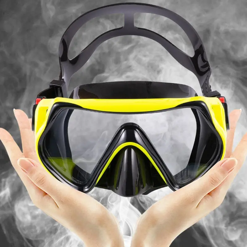 Custom Professional Underwater Snorkeling Mask Tempered Glass Shatterproof Swimming Masks Anti-Glare Scuba Diving Masks