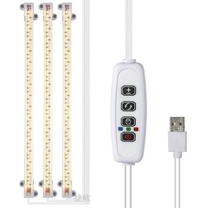   Bandes lumineuses LED rouges et bleues pour la croissance des plantes, avec minuterie automatique, spectre complet, pour plantes d'intérieur et ornementales de bureau - Product Image 4