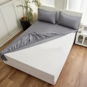 Custom Size Printed Mattress Protective Cover Urine-proof Bedspread Super Soft Bamboo Waterproof Bed Fitted Sheet