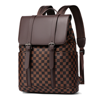 Sac à dos d'ordinateur portable 15,6 pouces imperméable en PU fin, tendance, pour l'école, les loisirs, les voyages, avec logo personnalisé, grande capacité, pour affaires
