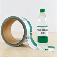 Étiquettes personnalisées en gros pour bouteilles d'eau, étiquettes d'emballage pour eau minérale opaque avec impression en héliogravure