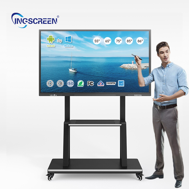 INGSCREEN 55 65 75 86 98 Inch School Interactive Flat Panel LCD Digital Classroom Touch Screen Whiteboard Smart White Board