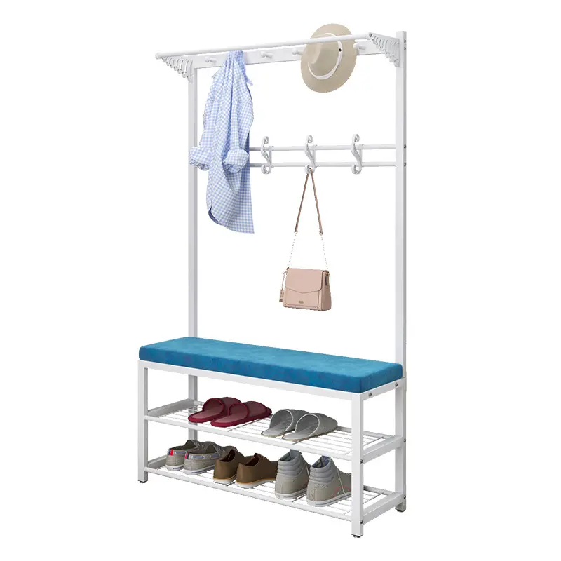 Shoe changing stool, coat rack, integrated door simple entry storage cabinet