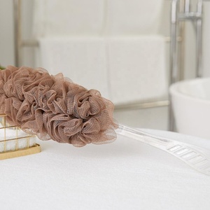 Tốt Nhất Bán Tắm Loofahs Bọt Biển Tắm Cơ Thể Scrubber Bóng Lưới Pouf Tắm Bọt Biển Với Tay Cầm Dài - Product Image 5