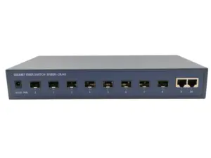 Aggregation Switch 8-10/100/1000M Glasfaser mit 2 Gigabit RJ45 Uplink Desktop Ethernet Switch