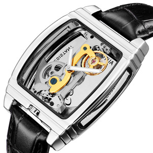 Orologio <span class=keywords><strong>da</strong></span> <span class=keywords><strong>Uomo</strong></span> Meccanico Automatico Shenhua di Alta Gamma, Casual, Trendy, con Quadrante a Ponte Singolo, Cassa in Lega e Lancette Creative - Product Image 4