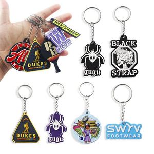 Factory Wholesale Custom 3D <b>Silicon</b> Keychain Personalized Cute Keychains for Girls Soft PVC Keychains - Product Image 5