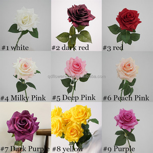 Pronto per la spedizione umidi rose artificiali a stelo singolo fiori artificiali <span class=keywords><strong>viola</strong></span> <span class=keywords><strong>scuro</strong></span> per l'arredamento dell'ufficio - Product Image 6