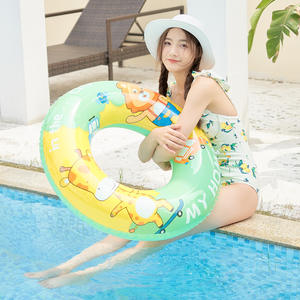 Flotador Inflable para Niños Xiaolu, Diseño Animal, Anillo de Natación para Piscina, Grueso, con Patrón de Jirafa y León - Product Image 4