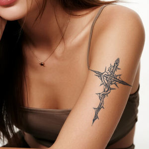 <span class=keywords><strong>Tatuaje</strong></span> Temporal <span class=keywords><strong>de</strong></span> Espada Espinosa Divina, <span class=keywords><strong>Tatuaje</strong></span> Creativo Semipermanente, Resistente al Agua, Dura 2 Semanas, <span class=keywords><strong>Tatuaje</strong></span> Herbal para Brazo - Product Image 3