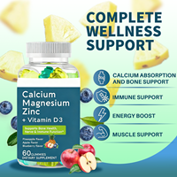 BioLex Gummies à absorption élevée de calcium, magnésium, zinc et vitamine D3 pour le soutien musculaire et osseux, marque privée