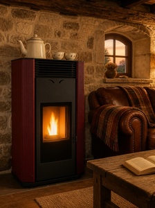 Poêle à granulés HY 12,2 kW, design moderne et fin, utilisation multi-espaces, <span class=keywords><strong>silencieux</strong></span>, efficace, télécommande, entièrement vitré - Product Image 3